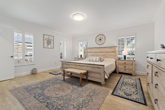 1256 Holly Cove Dr, Jupiter, FL 33458 - bedroom featuring ornamental molding, wood finished floors, and multiple windows