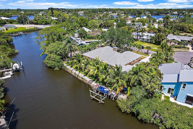 1256 Holly Cove Dr, Jupiter, FL 33458 - bird's eye view featuring a water view and a residential view