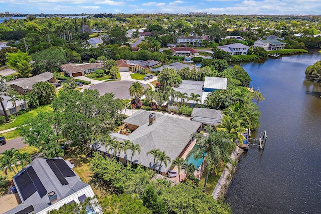 1256 Holly Cove Dr, Jupiter, FL 33458 - bird's eye view featuring a water view and a residential view