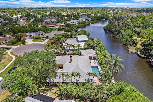 1256 Holly Cove Dr, Jupiter, FL 33458 - bird's eye view with a water view and a residential view