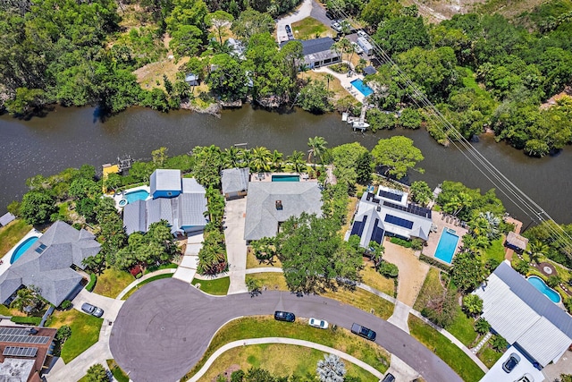 1256 Holly Cove Dr, Jupiter, FL 33458 - birds eye view of property featuring a water view and a residential view
