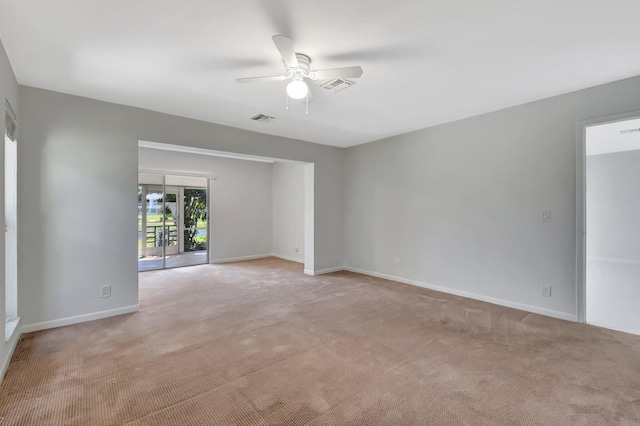 1341 NW 19 Th Ter Unit A, Delray Beach, FL 33445 - empty room with ceiling fan, light carpet, and baseboards