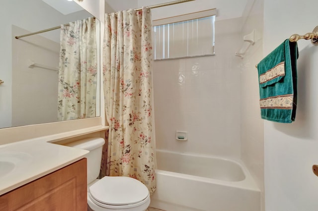 12249 Blair Ave, Boynton Beach, FL 33437 - bathroom featuring toilet, shower / bath combination with curtain, and vanity