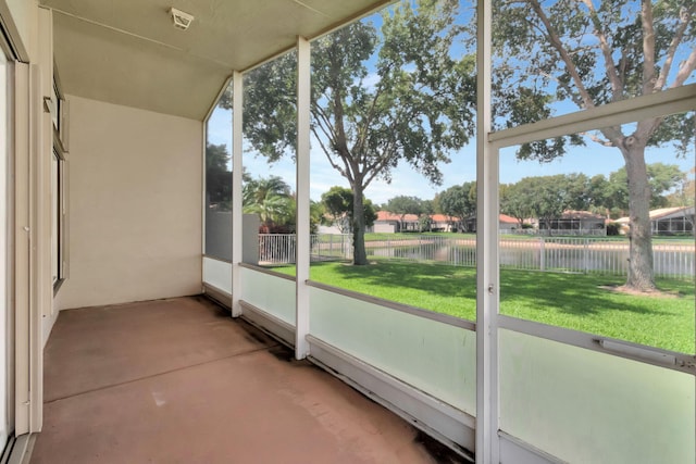 12249 Blair Ave, Boynton Beach, FL 33437 - unfurnished sunroom with a water view
