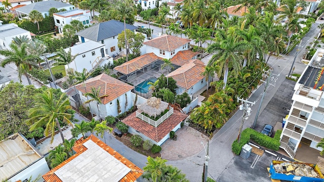 bird's eye view with a residential view
