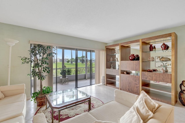 544 Piedmont L, Delray Beach, FL 33484 - living room with light tile patterned floors
