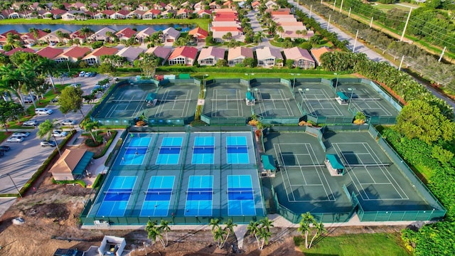 bird's eye view with a residential view