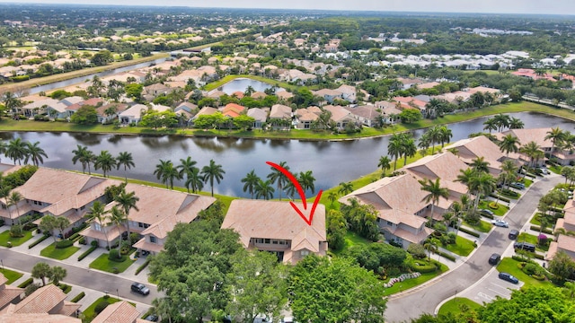 16873 Isle Of Palms Dr Unit C, Delray Beach, FL 33484 - aerial view with a water view and a residential view