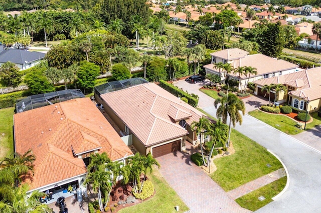 bird's eye view with a residential view