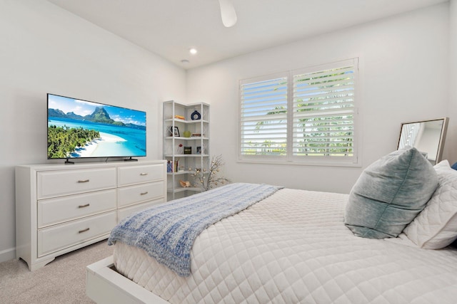 14175 SW Harker St, Port Saint Lucie, FL 34987 - bedroom with light colored carpet, recessed lighting, and baseboards