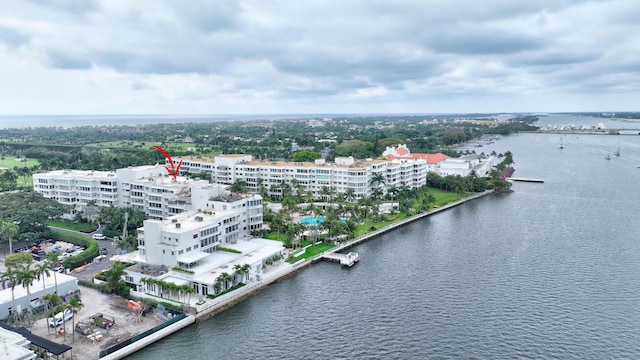 44 Cocoanut Row Unit 507A, Palm Beach, FL 33480 - aerial view of a nearby body of water and apartment complex