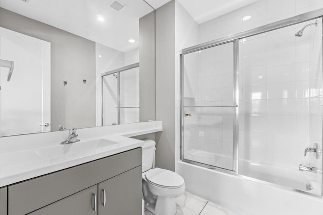 9610 Sterling Shores St, Delray Beach, FL 33446 - full bath with toilet, vanity, combined bath / shower with glass door, and recessed lighting