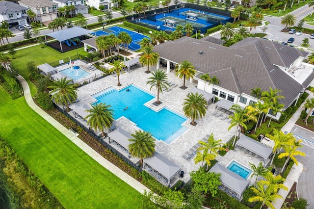 9610 Sterling Shores St, Delray Beach, FL 33446 - aerial view of a pool