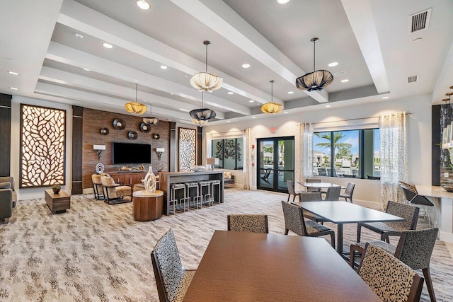 9610 Sterling Shores St, Delray Beach, FL 33446 - carpeted dining space with recessed lighting and baseboards