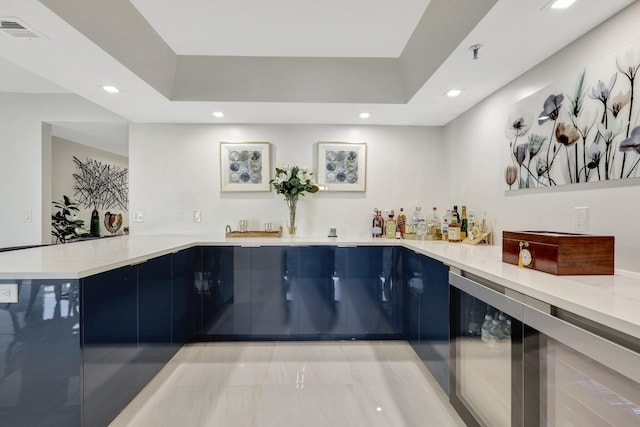4600 S Ocean Blvd Unit 1003, Highland Beach, FL 33487 - indoor bar featuring recessed lighting and beverage cooler