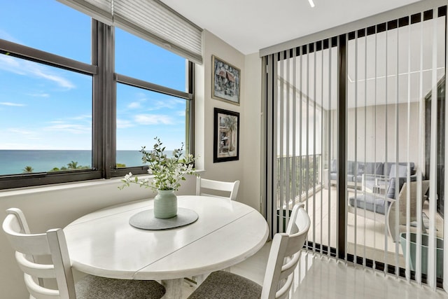 4600 S Ocean Blvd Unit 1003, Highland Beach, FL 33487 - dining space featuring a water view