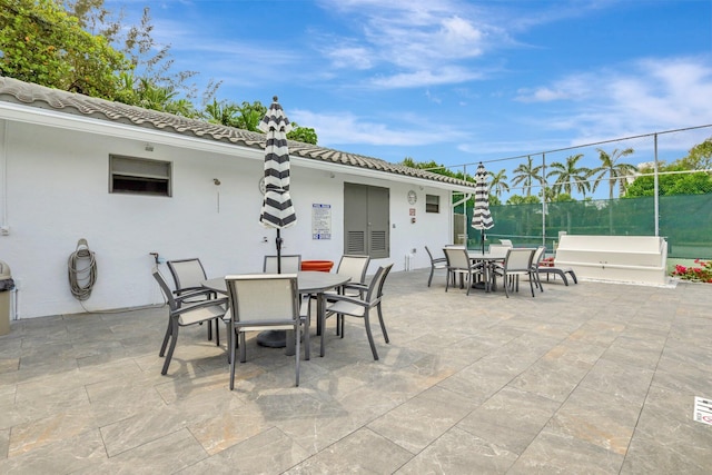 4600 S Ocean Blvd Unit 1003, Highland Beach, FL 33487 - view of patio / terrace with outdoor dining space