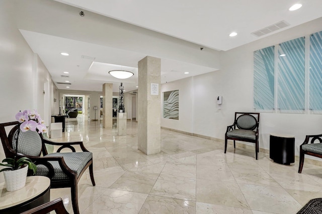 community lobby featuring visible vents