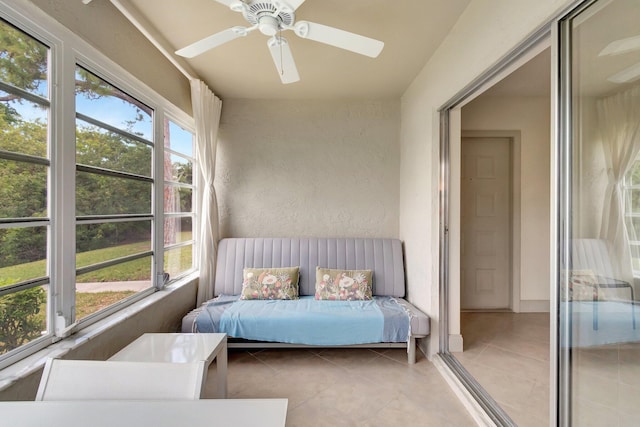 14612 Canalview Dr Unit B, Delray Beach, FL 33484 - sunroom with ceiling fan