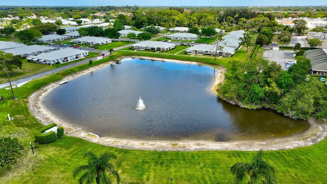 14612 Canalview Dr Unit B, Delray Beach, FL 33484 - drone / aerial view with a water view and a residential view