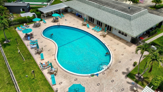 14612 Canalview Dr Unit B, Delray Beach, FL 33484 - community pool featuring fence and a patio area