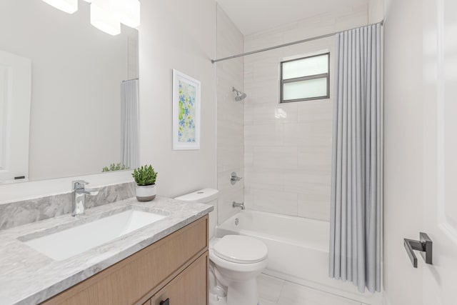 4657 SW Keats St, Port Saint Lucie, FL 34953 - full bathroom featuring vanity and shower / bathtub combination with curtain