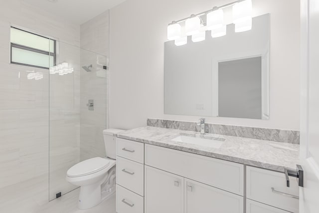 4657 SW Keats St, Port Saint Lucie, FL 34953 - full bathroom featuring vanity and tiled shower