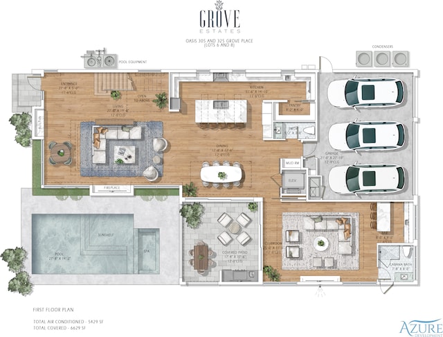 305 Grove Pl, Delray Beach, FL 33444 - floor plan / room layout