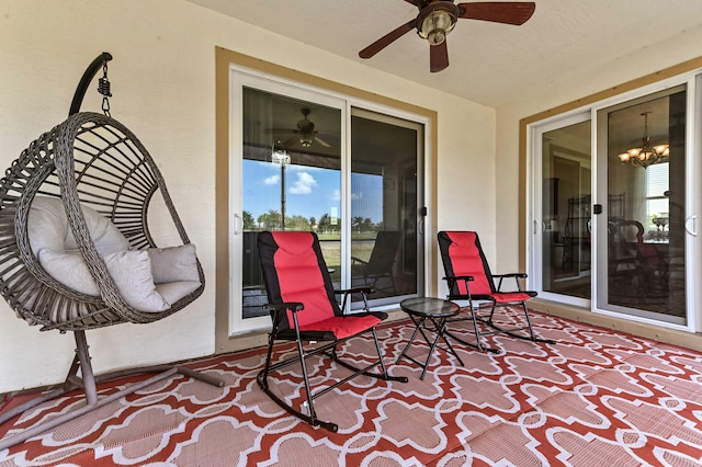 7384 NW Greenspring St, Port Saint Lucie, FL 34987 - view of patio / terrace with ceiling fan