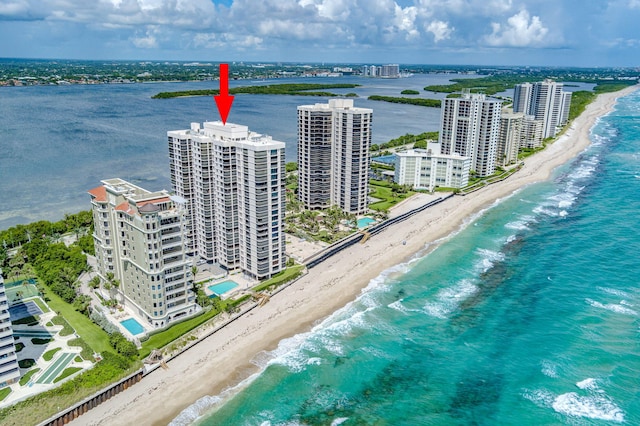 5380 N Ocean Dr Unit 5A, Riviera Beach, FL 33404 - view of water feature featuring a beach view