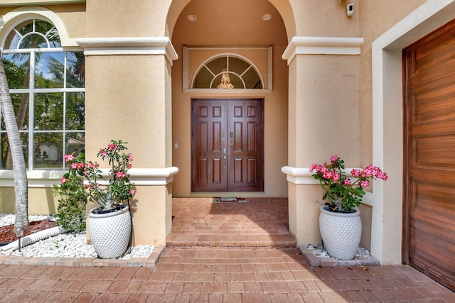 8841 Cobblestone Point Cir, Boynton Beach, FL 33472 - property entrance with stucco siding