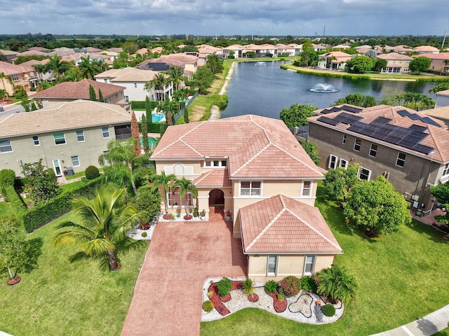 8841 Cobblestone Point Cir, Boynton Beach, FL 33472 - drone / aerial view featuring a water view and a residential view