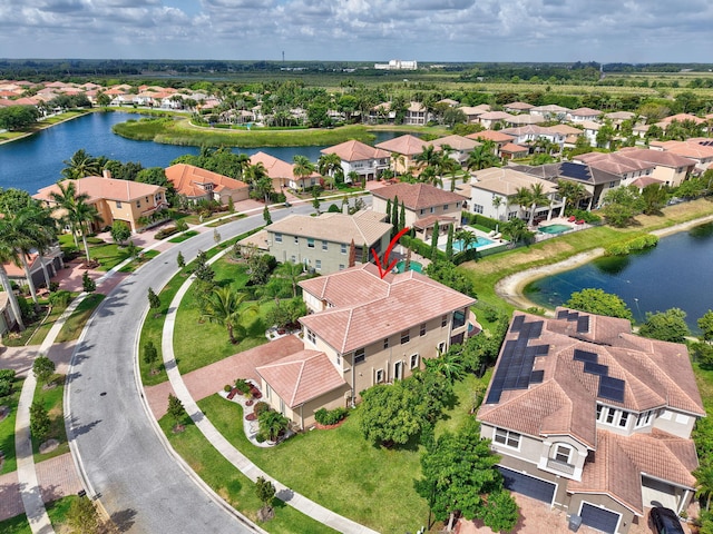 8841 Cobblestone Point Cir, Boynton Beach, FL 33472 - drone / aerial view with a water view and a residential view