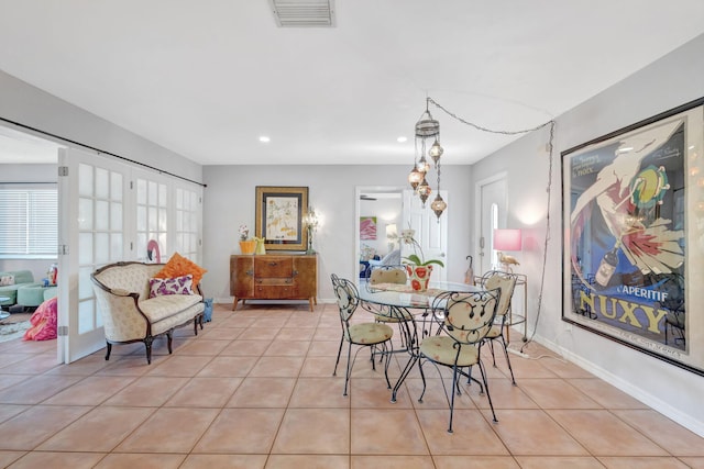 2971 SE Morningside Blvd, Port Saint Lucie, FL 34952 - dining room featuring recessed lighting, baseboards, visible vents, and light tile patterned floors