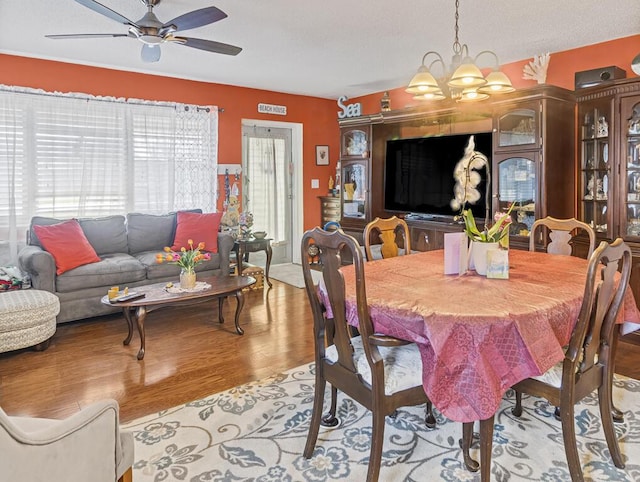 216 Sheffield I Unit 216, West Palm Beach, FL 33417 - dining room featuring wood finished floors and a ceiling fan