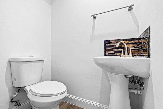 9676 Boca Gardens Pkwy Unit C, Boca Raton, FL 33496 - half bath with toilet and wood finished floors