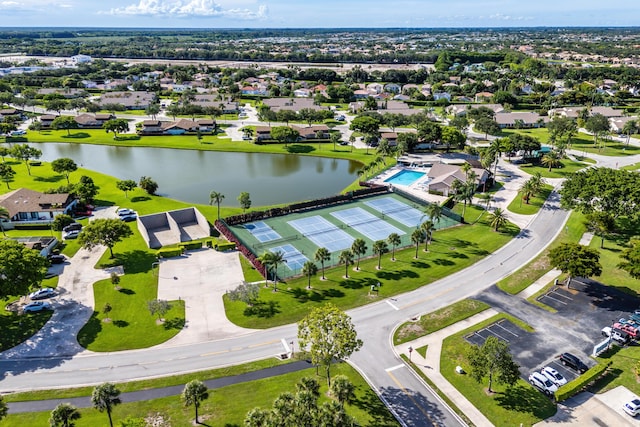 9676 Boca Gardens Pkwy Unit C, Boca Raton, FL 33496 - aerial view of residential area featuring a nearby body of water