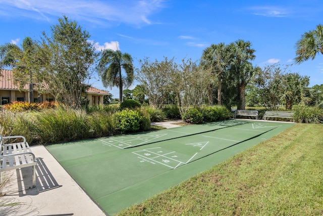 surrounding community with shuffleboard