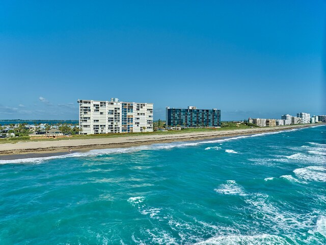 water view with a view of the beach