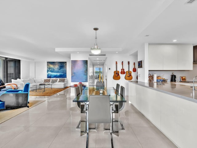 3300 S Ocean Blvd Unit 108S, Palm Beach, FL 33480 - dining room with light tile patterned floors, recessed lighting, and visible vents