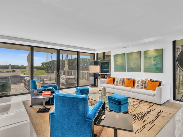 3300 S Ocean Blvd Unit 108S, Palm Beach, FL 33480 - living room with recessed lighting and expansive windows