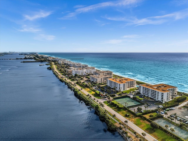 3300 S Ocean Blvd Unit 108S, Palm Beach, FL 33480 - drone / aerial view featuring a water view