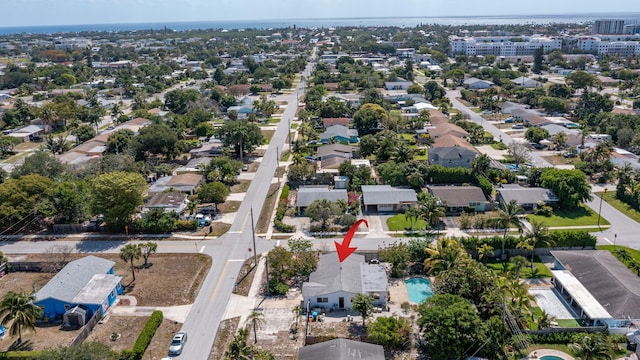 drone / aerial view featuring a residential view