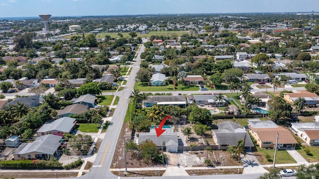 aerial view featuring a residential view