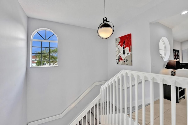 7669 Springwater Pl Unit 202, Boynton Beach, FL 33437 - stairs featuring tile patterned flooring