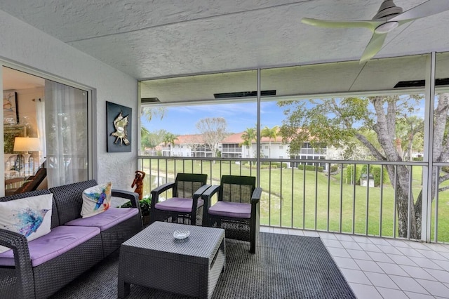 7669 Springwater Pl Unit 202, Boynton Beach, FL 33437 - sunroom / solarium with ceiling fan