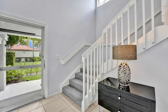 7669 Springwater Pl Unit 202, Boynton Beach, FL 33437 - stairway with tile patterned flooring
