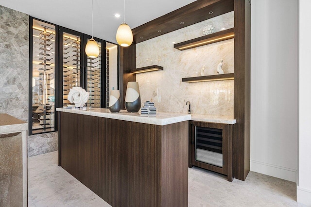 217 Thatch Palm Dr, Boca Raton, FL 33432 - wine area featuring wet bar and beverage cooler