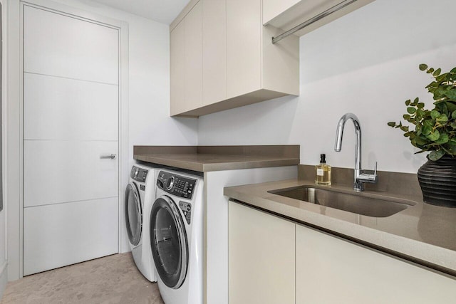 217 Thatch Palm Dr, Boca Raton, FL 33432 - washroom with washer and dryer and cabinet space