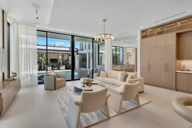 2498 Queen Palm Rd, Boca Raton, FL 33432 - living area featuring expansive windows and recessed lighting